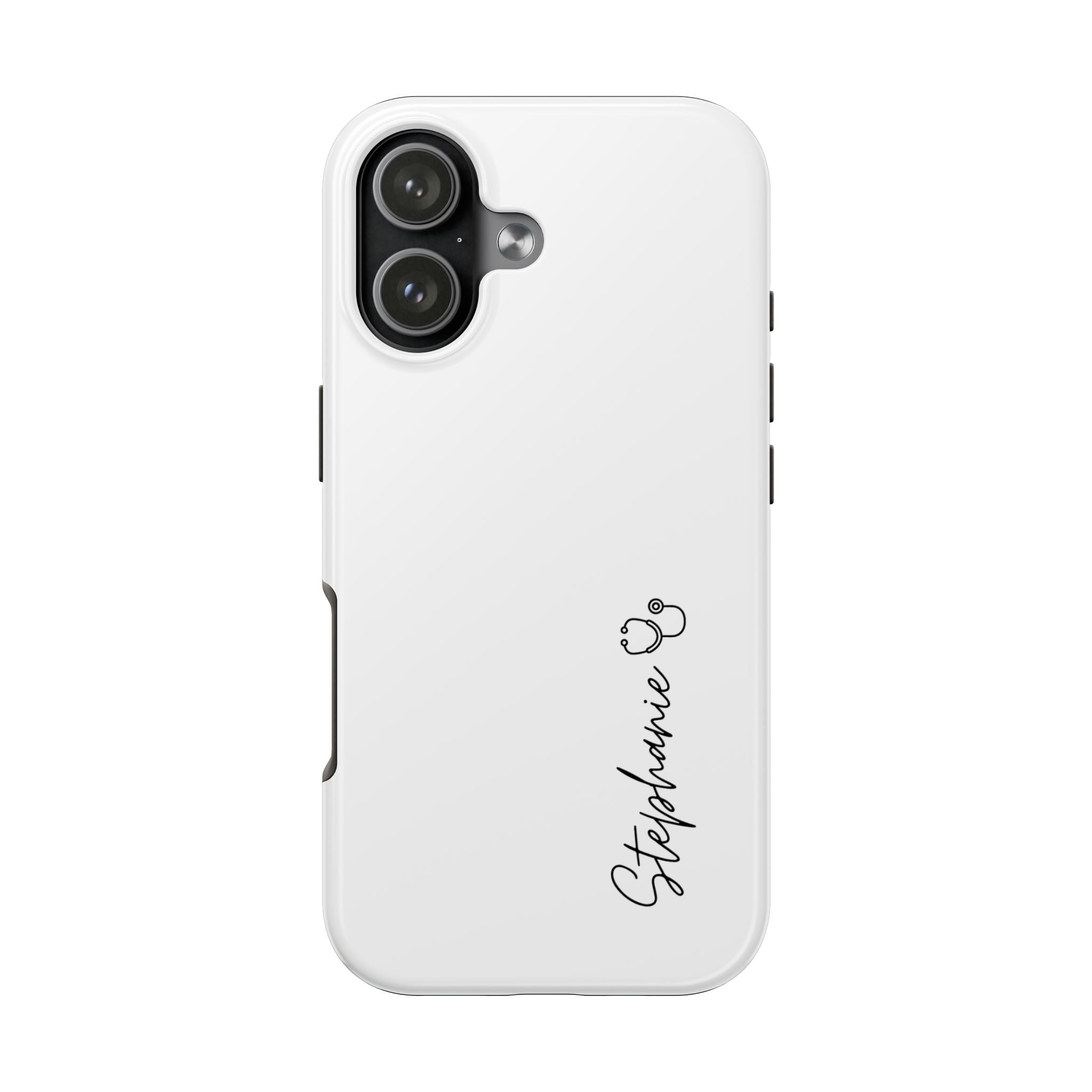 Personalized Tough Phone Case — Slim White Protective Case